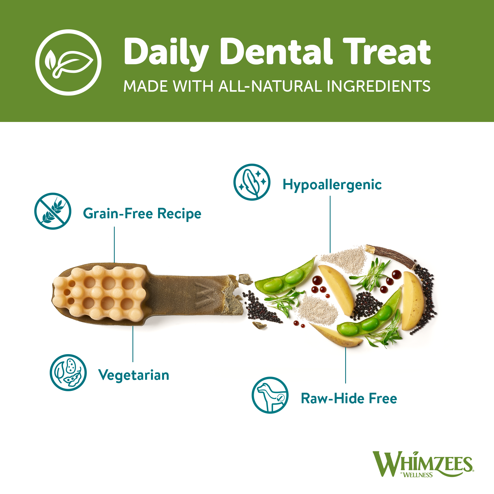 Whimzees Toothbrush Med 104mm