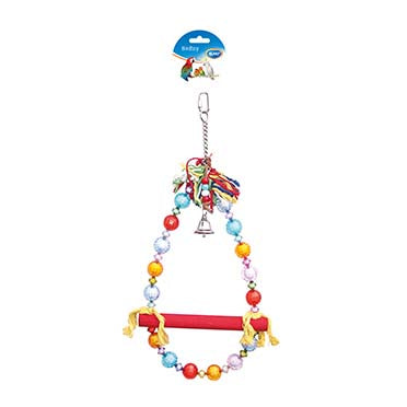 Swing with Beads - Colourful Bird Toy with Bell