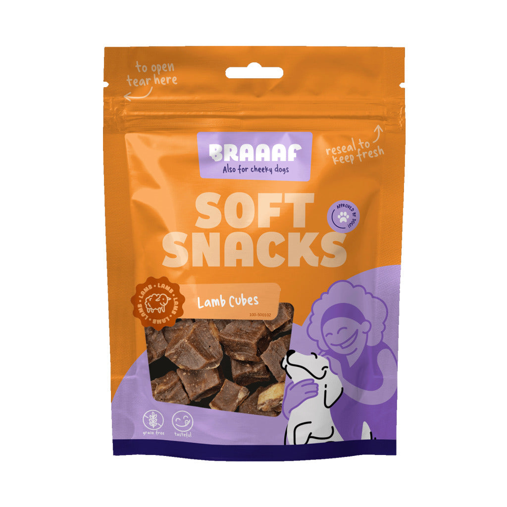 Braaaf Soft Snack Cubes - Lamb & Fish