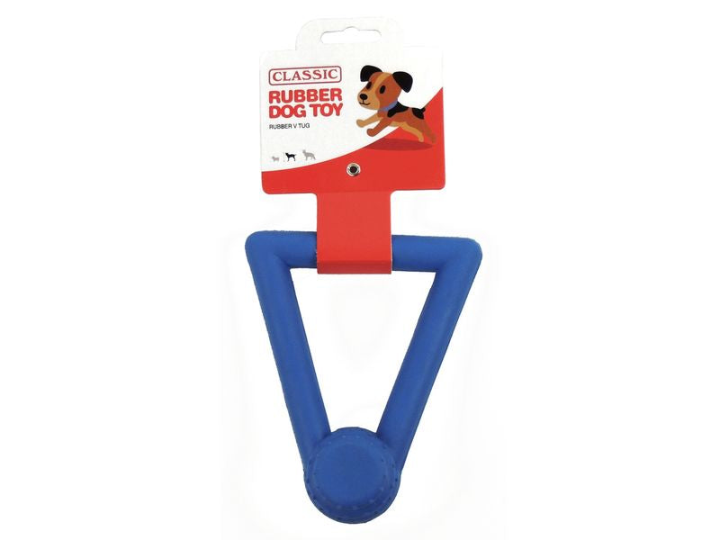 Classic Rubber V Tug 6" Dog Toy