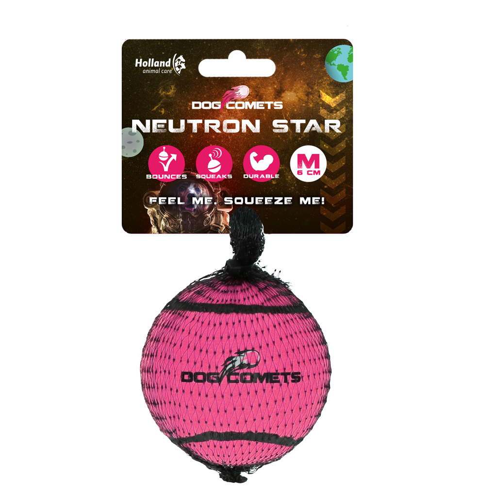 Dog comets Neutron Star Pink 1pc with Squeaker (Tennis Ball)