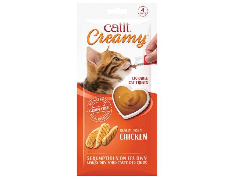 Catit Creamy Treats Chicken 4Pk