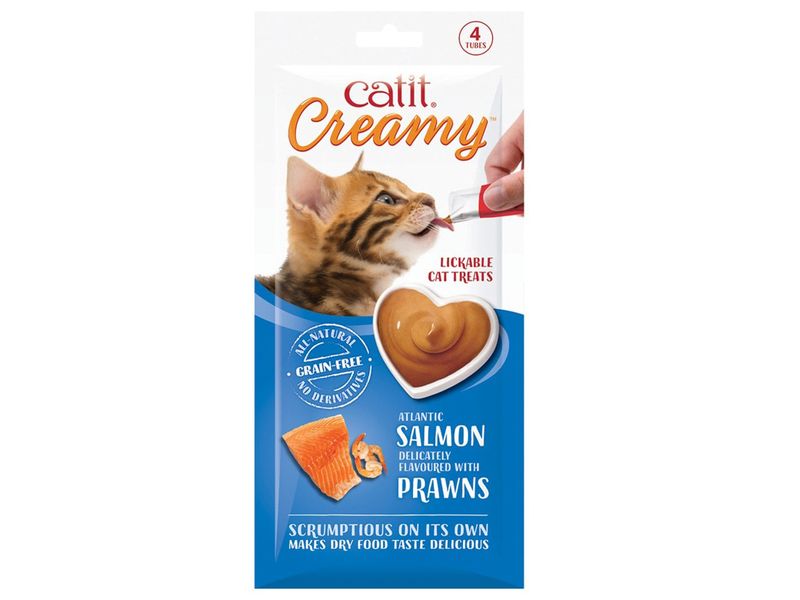 Catit Creamy Treats Salmon & Prawns 4Pk