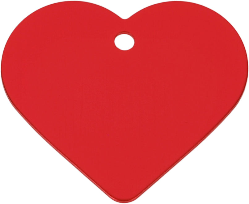 ID Tag Large Heart Red