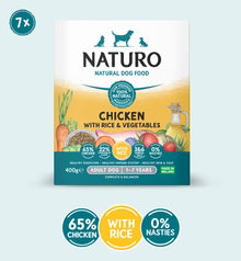 Naturo Adult Chicken & Rice Wet Dog Food 400g