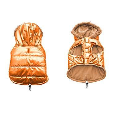 Dog Jacket Puffer Orange