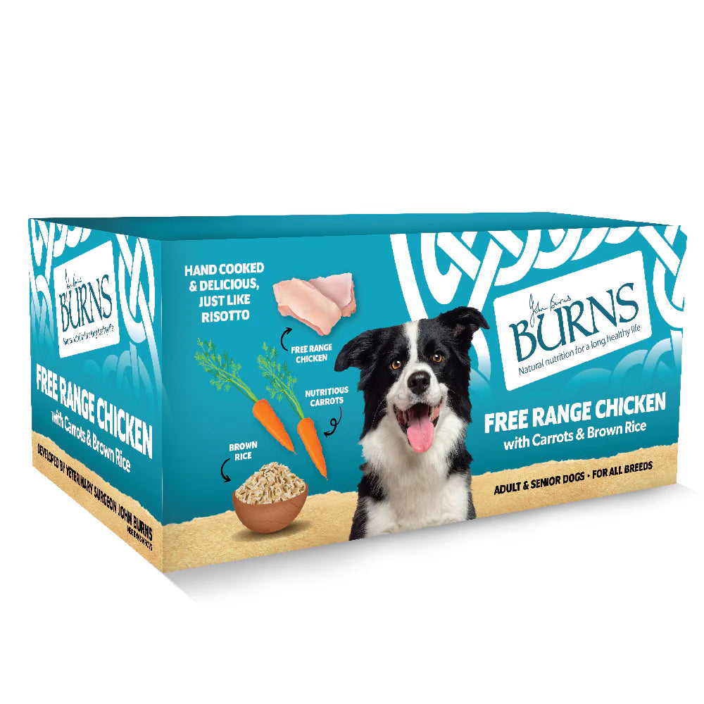 Burns Free Range Chicken with Carrots & Brown Rice Wet Dog Food 395g