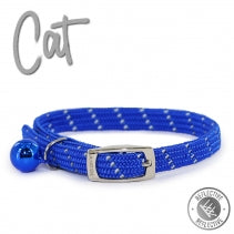 Reflective Softweave Cat Collar Blue