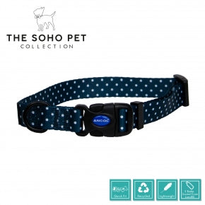 Ancol The Soho Pet Collection Polka Patterned Collar - Size 2-5 30-50cm