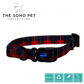 Ancol The Soho Pet Collection Tartan Patterned Collar - Size 2-5 30-50cm