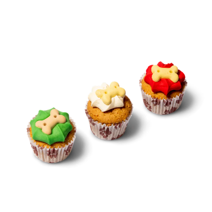 Barking Bakery Yappy Woofmas Trio Cupcakes