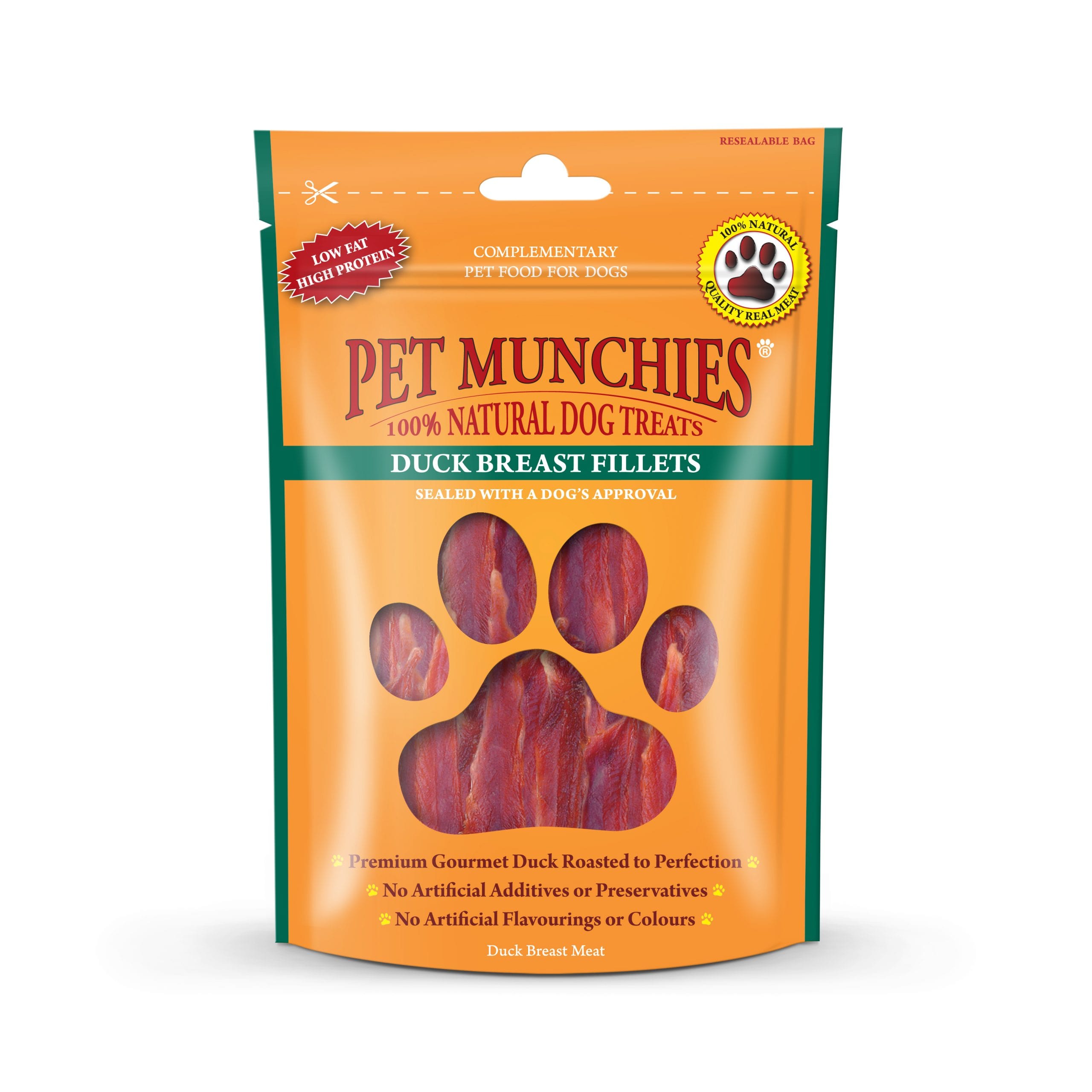 PET MUNCHIES DUCK BREAST FILLET 80G