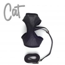 Cat Harness and Lead Set Black Large