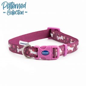 Purple Bone Nylon Adjustable Collar 30-50cm S2-5
