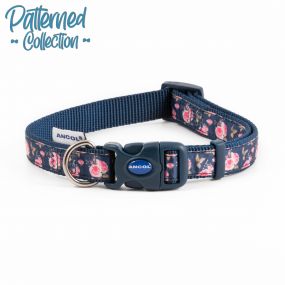 Navy Rose Nylon Adjustable Collar 20-30cm S1-2
