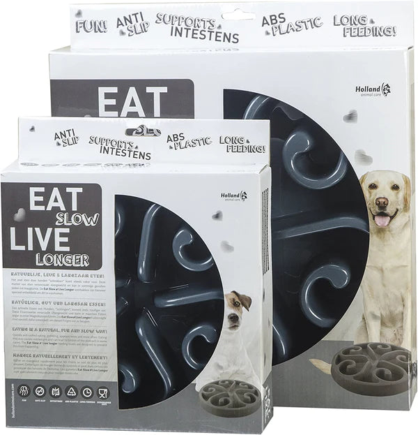Holland Animal Care Eat Slow Feeder - Large - Grey