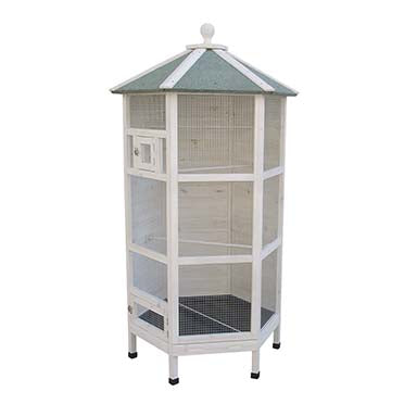 Woodland Aviary Hexagon Cottage 100x86x185cm
