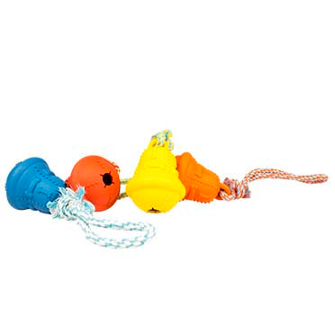 Rubber Bell With Rope 35cm mixed colors