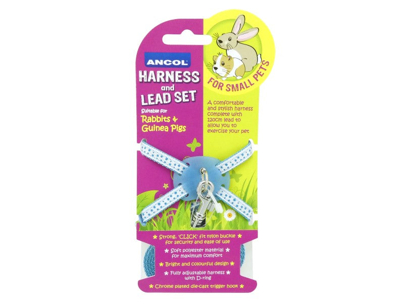 Rabbit Harness & Lead Set Blue