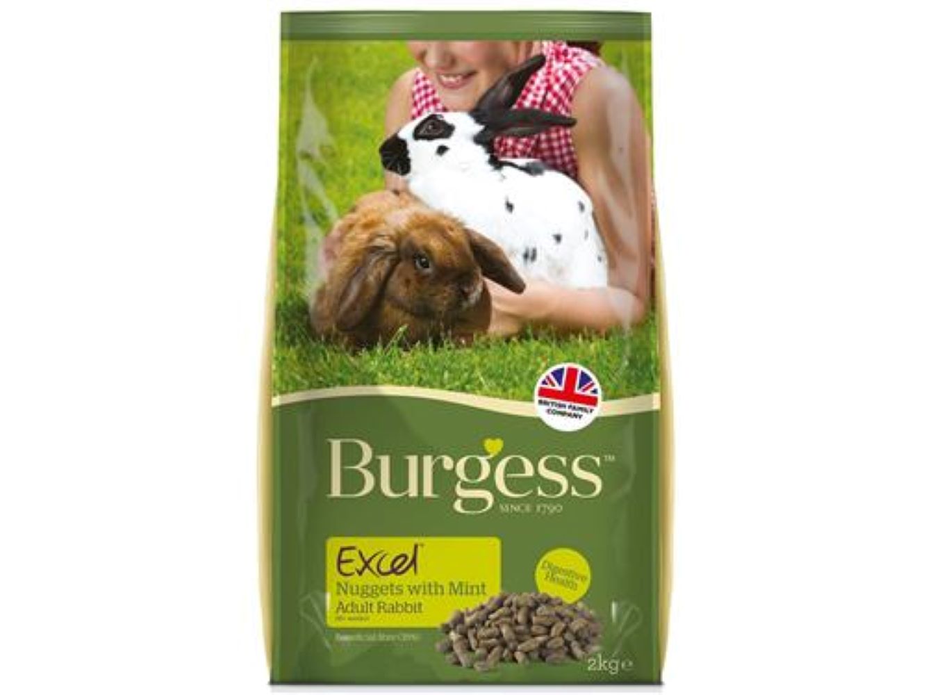 Burgess Excel Adult Rabbit Nuggets With Mint 2KG - Wag n Tails Pet Shop