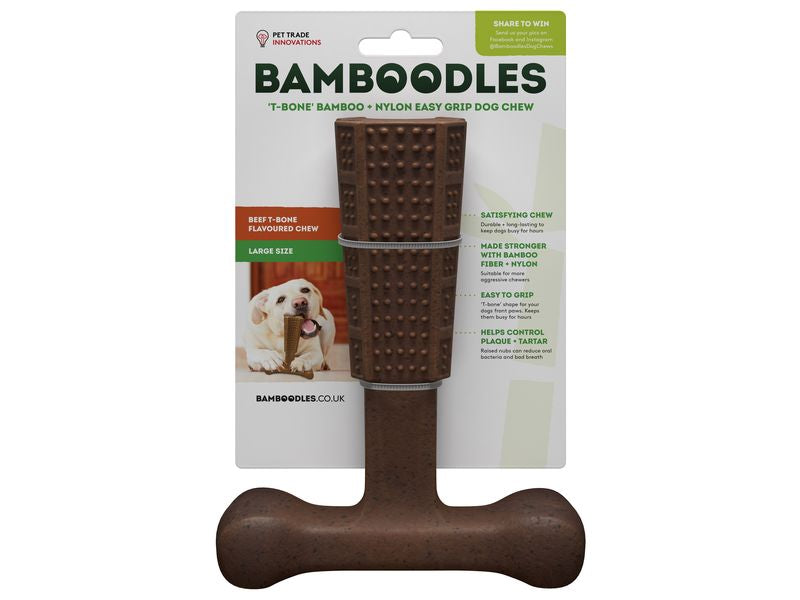 Bamboodles T-Bone Chew Large Beef 7"