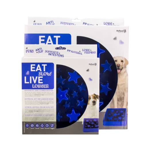 Holland Eat Slow Live Longer Star Food Bowl - Small - Blue