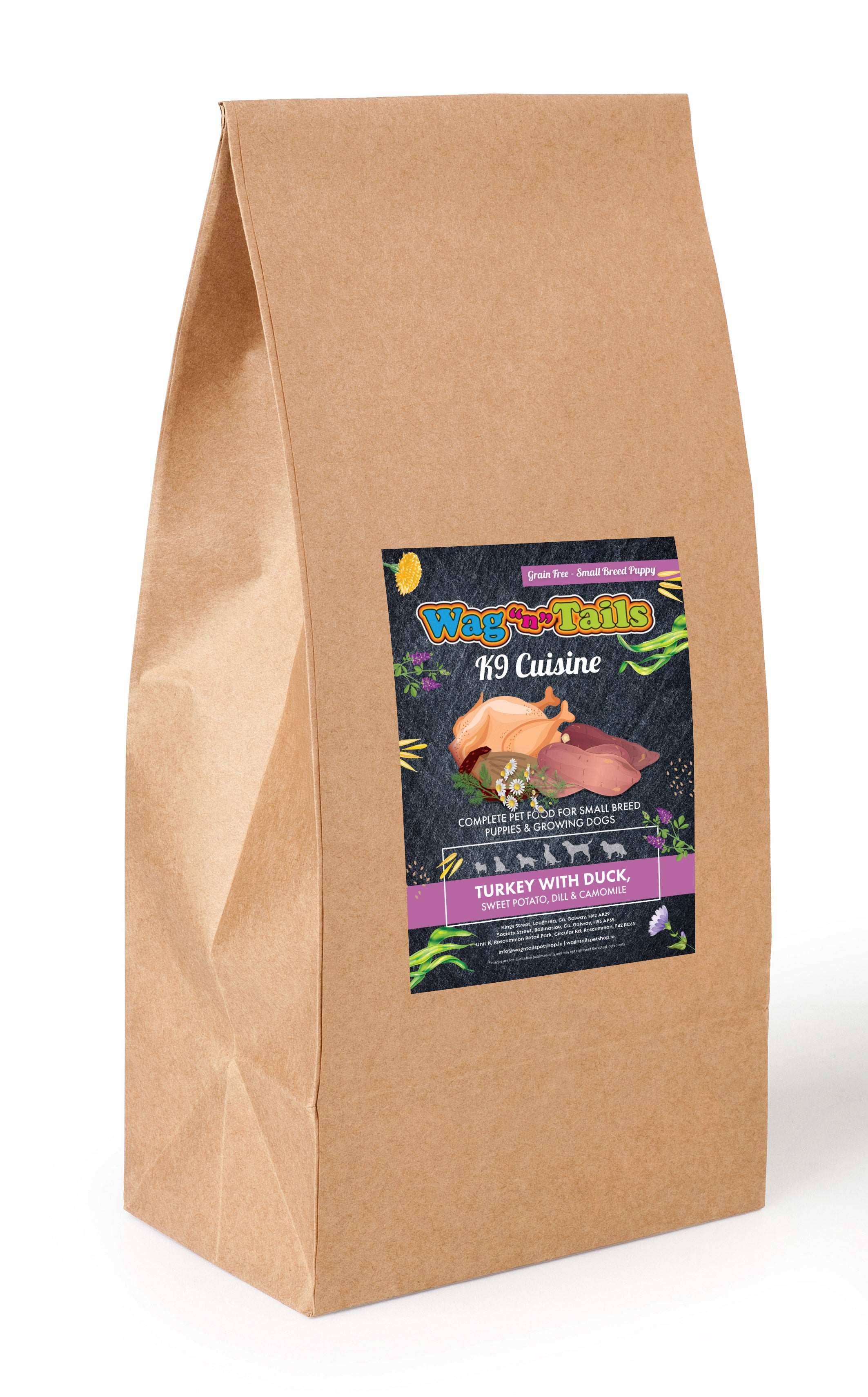 K9 Cuisine Small Breed Puppy Turkey With Duck, Sweet Potato, Dill & Camomile 2kg