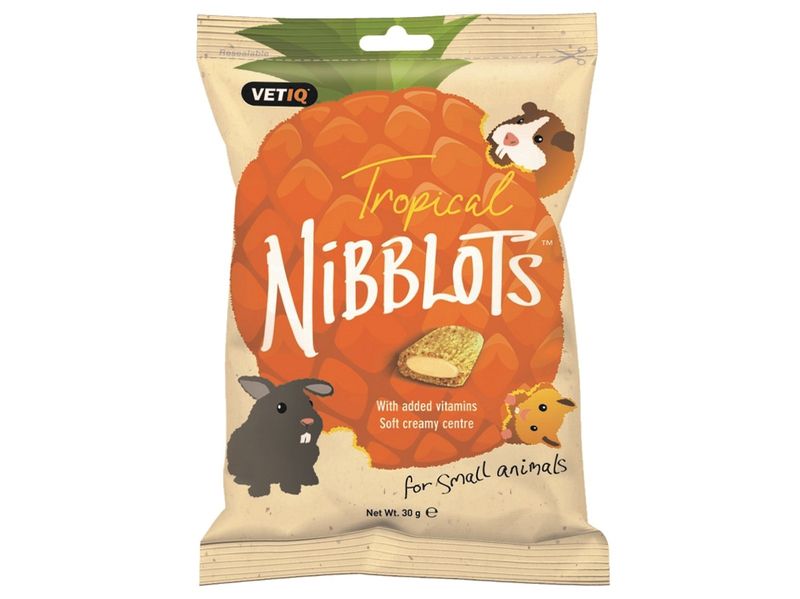 Nibblots Sml Animal Treat Tropical 30g