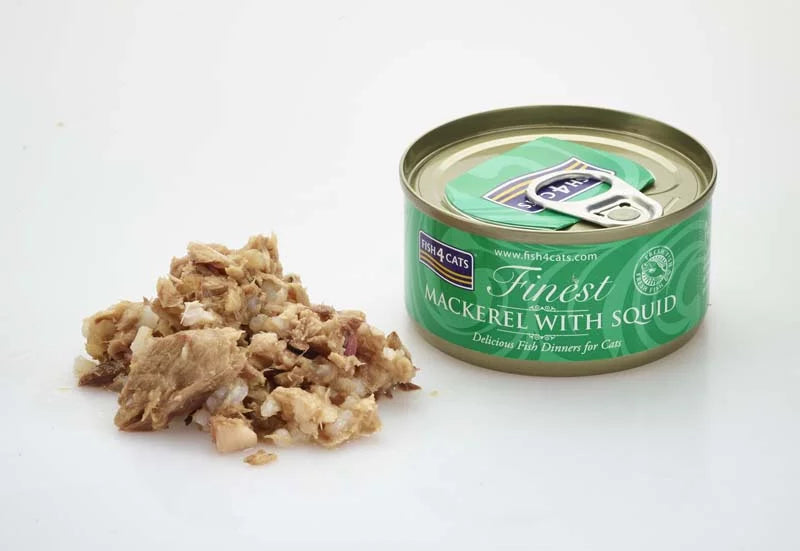 Mackerel + Squid 70g Cat Food Tin