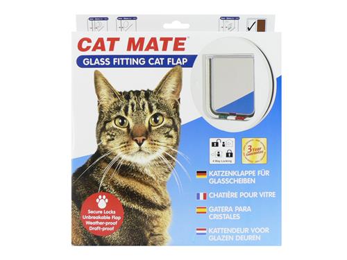 Glass Fitting 4-Way Cat Flap