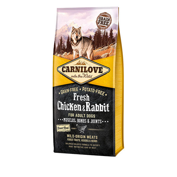 Carnilove Fresh Chicken & Rabbit Grain Free Adult Dog Food 1.5KG