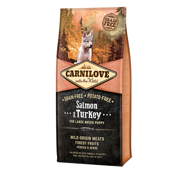 Carnilove Salmon & Turkey Grain Free Large Breed Puppy Food 12kg