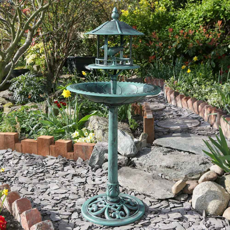 Kingfisher Ornamental Bird Bath And Table 110cm
