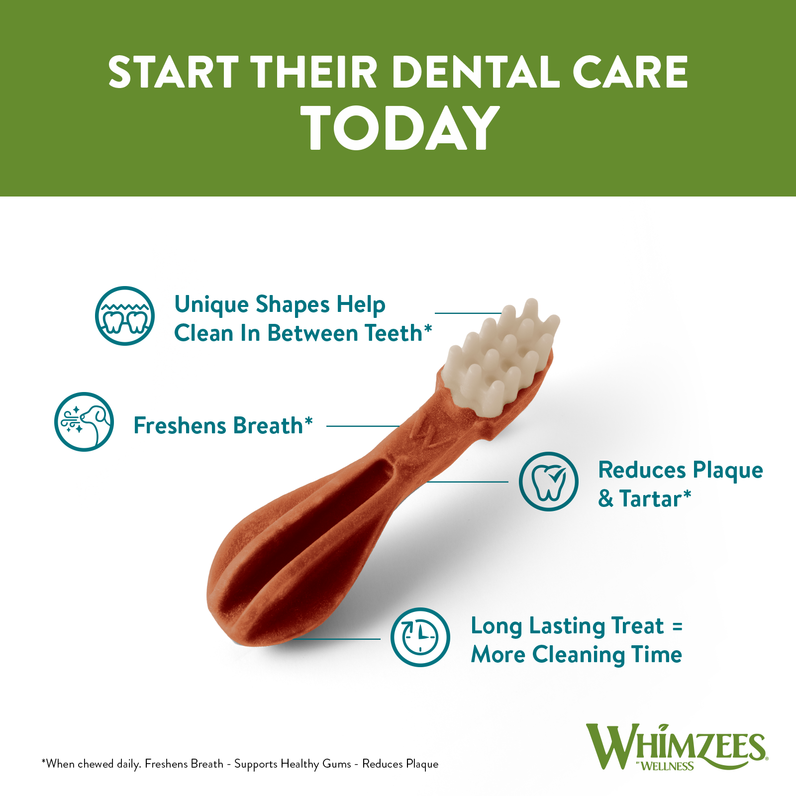 Whimzees Toothbrush Med 104mm