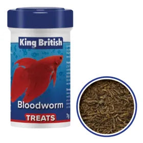King British Freeze Dried Bloodworm Fish Treat 7g