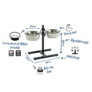 Duvo+ Twin Feeder H-Stand