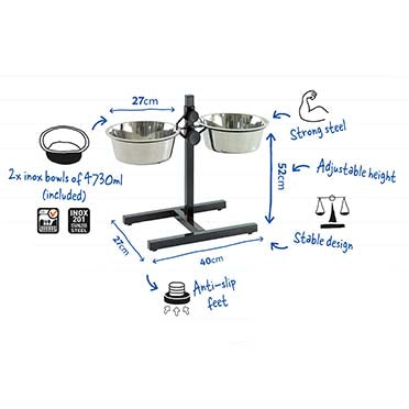 Duvo+ Twin Feeder H-Stand