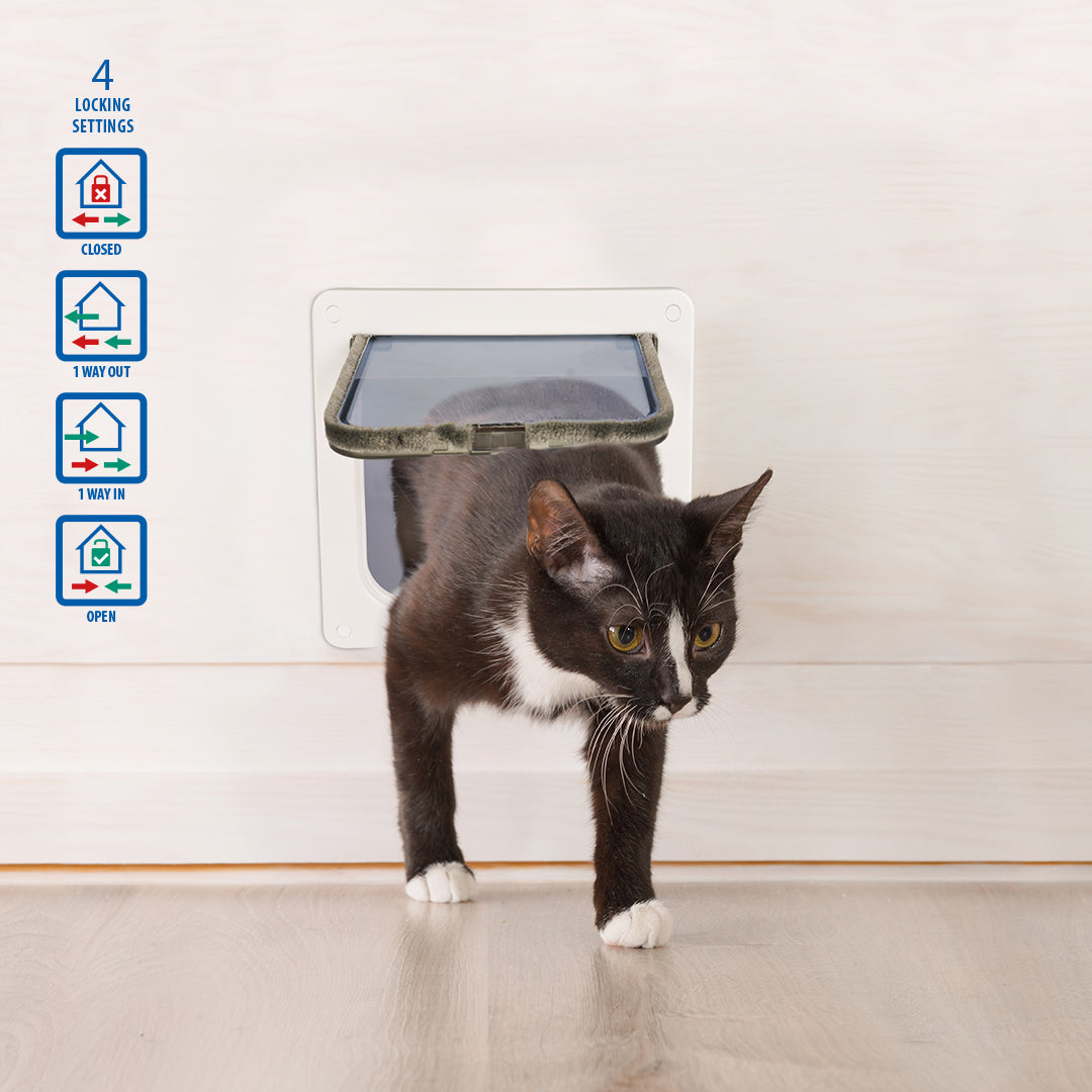 Duvo+ CAT DOOR + TUNNEL 19x19,7cm white