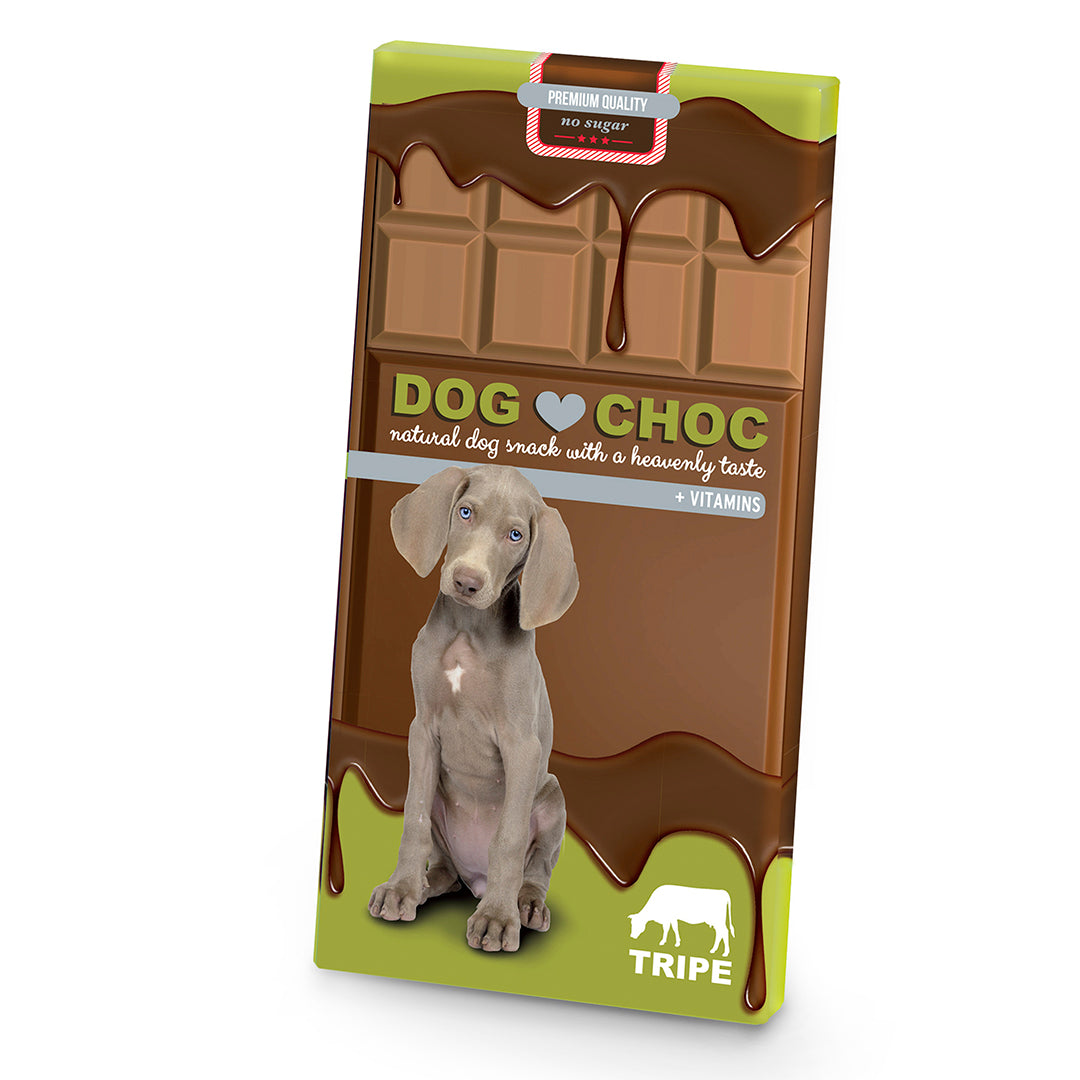 DuvoPlus Dog Choc Tripe Dog Treat Chocolate Bar 100g