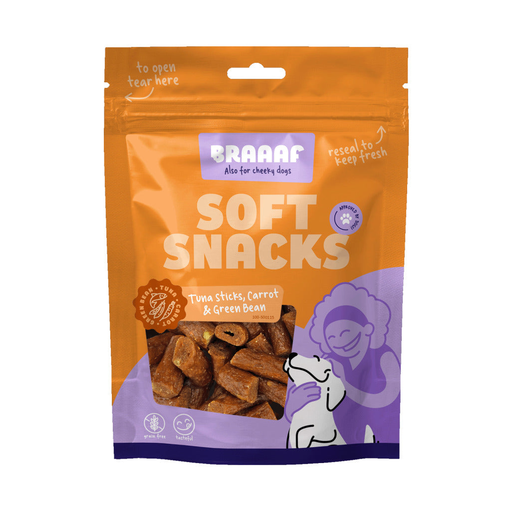Braaaf Soft Snack Tuna Stick with Carrot & Green Bean