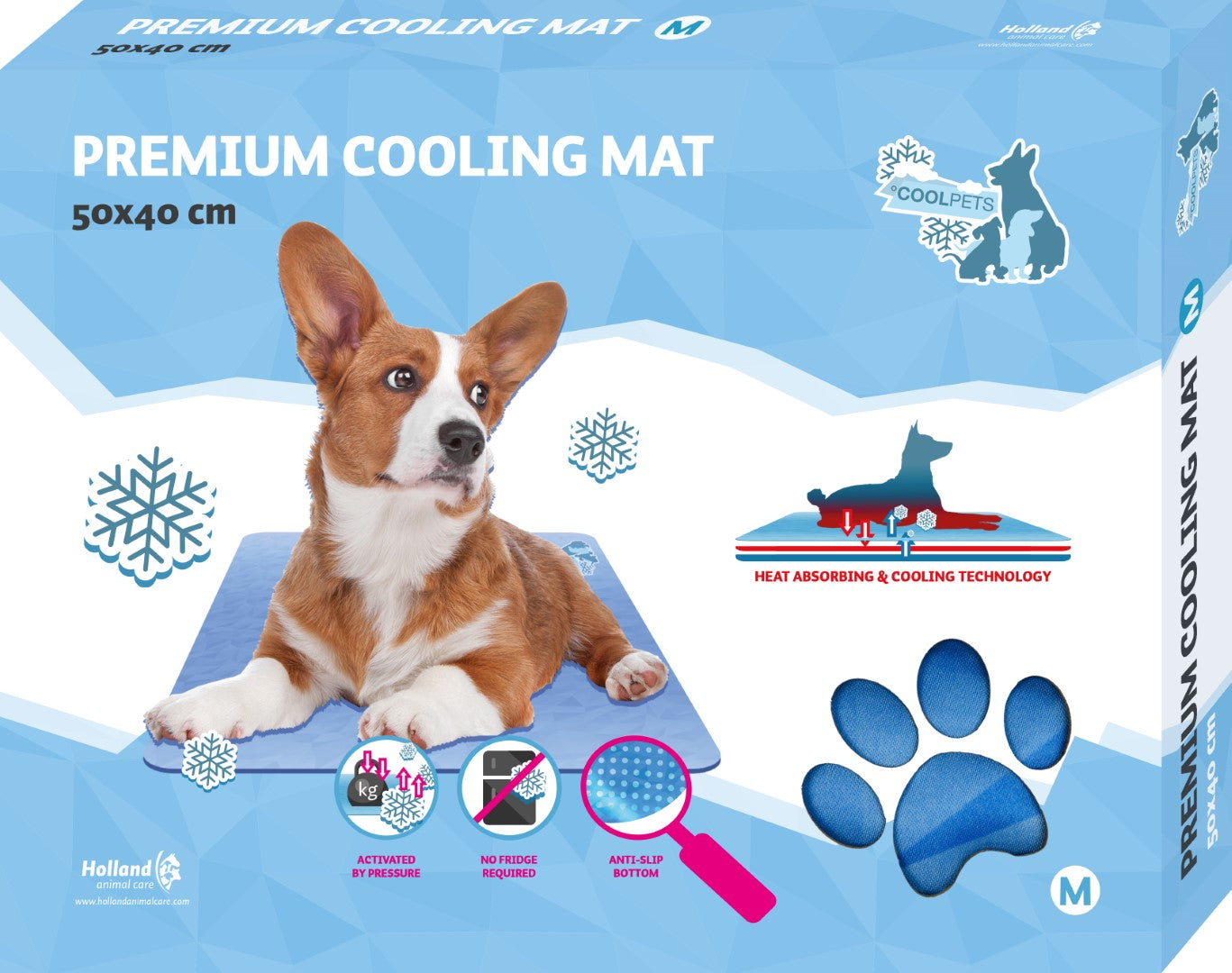 CoolPets Premium Pet Cooling Mat Medium (50x40cm)