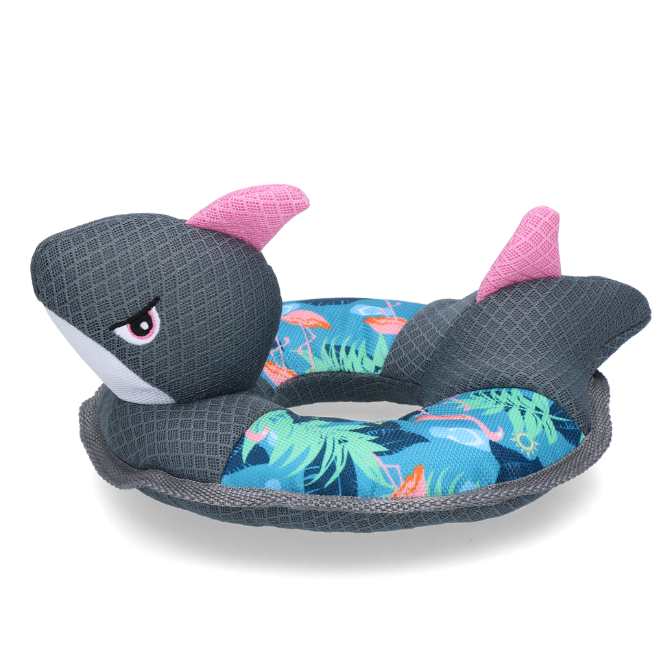 CoolPets Ring o' Sharky Dog Toy (Flamingo)