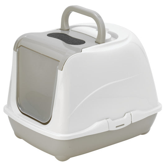 Flip Cat Jumbo Hooded Litter Tray 57cm Grey