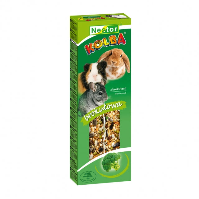 KOLBA CLASSIC STICK FOR RODENTS AND RABBITS WITH BROCCOLI 2 pk