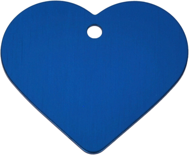 ID Tag Large Heart Blue