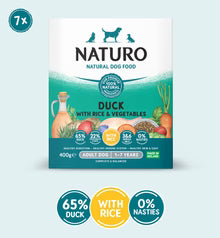 Naturo Adult Duck & Rice Wet Dog Food 400g