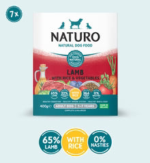 Naturo Adult Lamb & Rice Wet Dog Food 400g