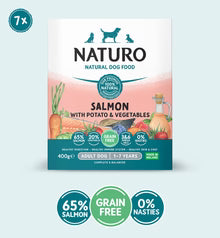 Naturo Adult Salmon & Rice Wet Dog Food 400g