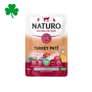 Naturo Grain Free Adult Wet Cat Food Pouch Turkey Pate 85g