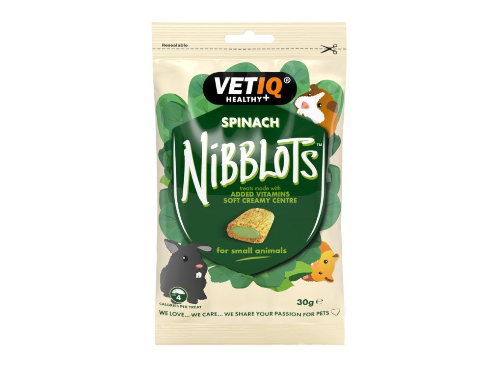 VETIQ Nibblots Spinach Treats for Small Animals 30g